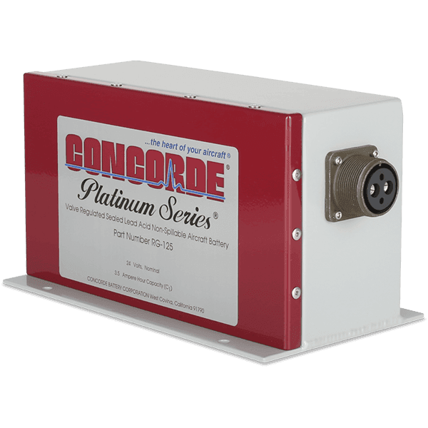Concorde RG-125 Aircraft Battery