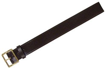 1-3/4 Inch Bonded Leather Garrison Belt With Brass Buckle